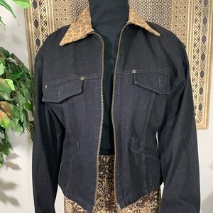 Vintage Liz Claiborne Black Jean Jacket